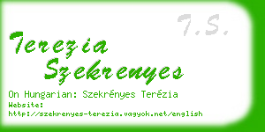 terezia szekrenyes business card