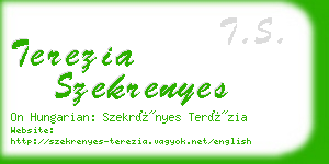 terezia szekrenyes business card